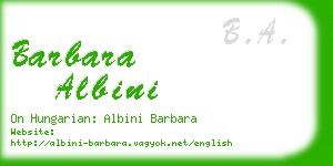 barbara albini business card